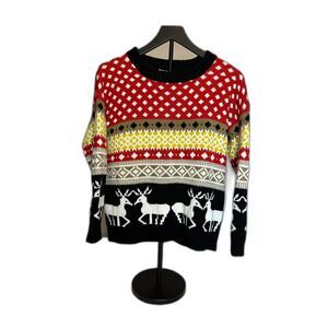 59 Seconds One Size/Small Holiday Reindeer Sweater Relaxed Fit Women's/Men's